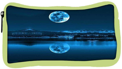 

Snoogg Eco Friendly Canvas Full Moon Reflection Student Pen Pencil Case Coin Purse Pouch Cosmetic Makeup Bag (GREEN) Pouch(Multicolor)