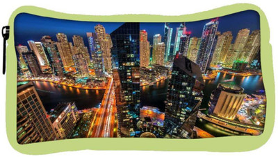 

Snoogg Eco Friendly Canvas City At Night Designer Student Pen Pencil Case Coin Purse Pouch Cosmetic Makeup Bag (GREEN) Pouch(Multicolor)