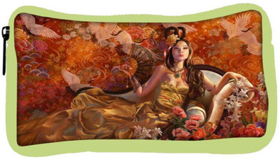 

Snoogg Eco Friendly Canvas Fantasy Girls Designer Student Pen Pencil Case Coin Purse Pouch Cosmetic Makeup Bag (GREEN) Pouch(Multicolor)