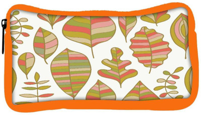 

Snoogg Eco Friendly Canvas Colorful Leaves White Designer Student Pen Pencil Case Coin Purse Pouch Cosmetic Makeup Bag (ORANGE) Pouch(Multicolor)