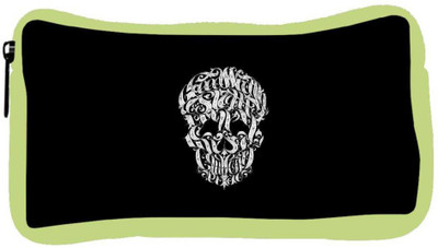 

Snoogg Eco Friendly Canvas Written Skull Designer Student Pen Pencil Case Coin Purse Pouch Cosmetic Makeup Bag (GREEN) Pouch(Multicolor)