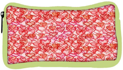 

Snoogg Eco Friendly Canvas Multiple Red Hearts Designer Student Pen Pencil Case Coin Purse Pouch Cosmetic Makeup Bag (GREEN) Pouch(Multicolor)