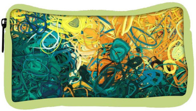 

Snoogg Eco Friendly Canvas Scribble Art Student Pen Pencil Case Coin Purse Pouch Cosmetic Makeup Bag (GREEN) Pouch(Multicolor)