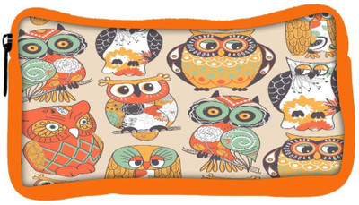 

Snoogg Eco Friendly Canvas Multicolor Owl Designer Student Pen Pencil Case Coin Purse Pouch Cosmetic Makeup Bag (ORANGE) Pouch(Multicolor)