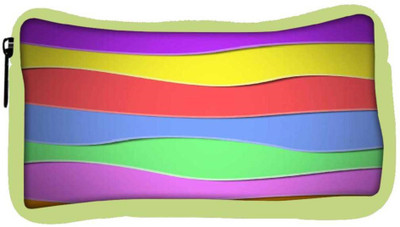 

Snoogg Eco Friendly Canvas Zoom Wave 2419 Student Pen Pencil Case Coin Purse Pouch Cosmetic Makeup Bag (GREEN) Pouch(Multicolor)