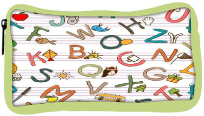 

Snoogg Eco Friendly Canvas Alphabets On Books Designer Student Pen Pencil Case Coin Purse Pouch Cosmetic Makeup Bag (GREEN) Pouch(Multicolor)