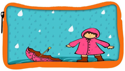

Snoogg Eco Friendly Canvas Abstract Rainy Season Background With Cute Kid Student Pen Pencil Case Coin Purse Pouch Cosmetic Makeup Bag (ORANGE) Pouch(Multicolor)