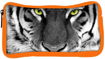 

Snoogg Eco Friendly Canvas White Tiger Designer Student Pen Pencil Case Coin Purse Pouch Cosmetic Makeup Bag (ORANGE) Pouch(Multicolor)