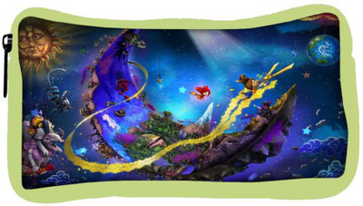 

Snoogg Eco Friendly Canvas Puppeteer In The Moon Designer Student Pen Pencil Case Coin Purse Pouch Cosmetic Makeup Bag (GREEN) Pouch(Multicolor)