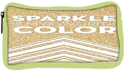 

Snoogg Eco Friendly Canvas Sparkle Is My Favorite Color Designer Student Pen Pencil Case Coin Purse Pouch Cosmetic Makeup Bag (GREEN) Pouch(Multicolor)