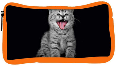 

Snoogg Eco Friendly Canvas Laughing Cat Designer Student Pen Pencil Case Coin Purse Pouch Cosmetic Makeup Bag (ORANGE) Pouch(Multicolor)