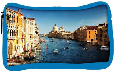 

Snoogg Eco Friendly Canvas Abstract City Designer Student Pen Pencil Case Coin Purse Pouch Cosmetic Makeup Bag (BLUE) Pouch(Multicolor)