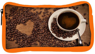 

Snoogg Eco Friendly Canvas Coffee Heart Designer Student Pen Pencil Case Coin Purse Pouch Cosmetic Makeup Bag (ORANGE) Pouch(Multicolor)