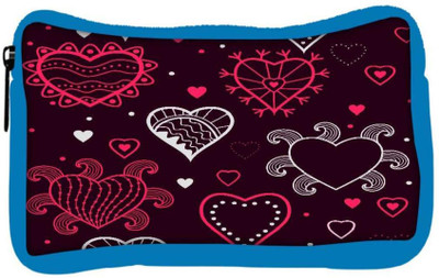 

Snoogg Eco Friendly Canvas Abstract Hearts Maroon Pattern Designer Student Pen Pencil Case Coin Purse Pouch Cosmetic Makeup Bag (BLUE) Pouch(Multicolor)