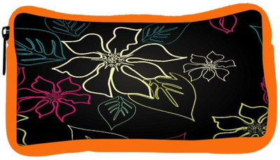 

Snoogg Eco Friendly Canvas Floral Sketch Designer Student Pen Pencil Case Coin Purse Pouch Cosmetic Makeup Bag (ORANGE) Pouch(Multicolor)