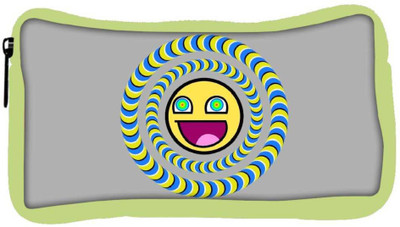 

Snoogg Eco Friendly Canvas Laughing Sun Designer Student Pen Pencil Case Coin Purse Pouch Cosmetic Makeup Bag (GREEN) Pouch(Multicolor)