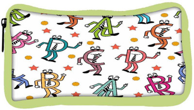 

Snoogg Eco Friendly Canvas Dancing Alphabets Designer Student Pen Pencil Case Coin Purse Pouch Cosmetic Makeup Bag (GREEN) Pouch(Multicolor)