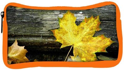 

Snoogg Eco Friendly Canvas Yellow Leaf Designer Student Pen Pencil Case Coin Purse Pouch Cosmetic Makeup Bag (ORANGE) Pouch(Multicolor)