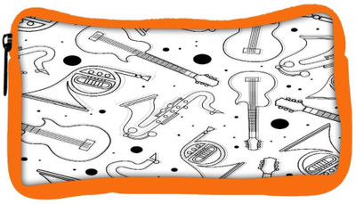 

Snoogg Eco Friendly Canvas Black Instruments Designer Student Pen Pencil Case Coin Purse Pouch Cosmetic Makeup Bag (ORANGE) Pouch(Multicolor)