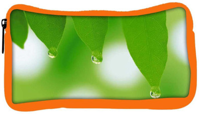 

Snoogg Eco Friendly Canvas Leaves Dew Drops Designer Student Pen Pencil Case Coin Purse Pouch Cosmetic Makeup Bag (ORANGE) Pouch(Multicolor)
