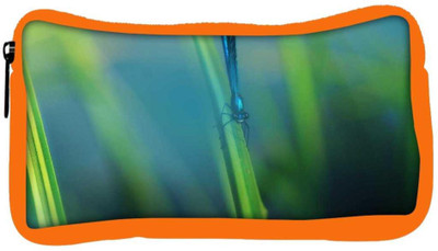 

Snoogg Eco Friendly Canvas Blue Dragonfly Designer Student Pen Pencil Case Coin Purse Pouch Cosmetic Makeup Bag (ORANGE) Pouch(Multicolor)