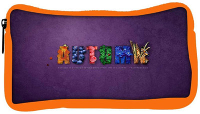 

Snoogg Eco Friendly Canvas Autumn Designer Student Pen Pencil Case Coin Purse Pouch Cosmetic Makeup Bag (ORANGE) Pouch(Multicolor)