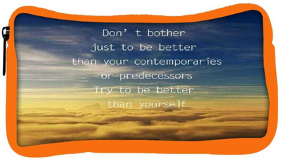 

Snoogg Eco Friendly Canvas Better Than Yourself Student Pen Pencil Case Coin Purse Pouch Cosmetic Makeup Bag (ORANGE) Pouch(Multicolor)
