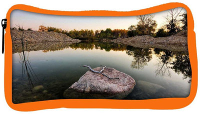 

Snoogg Eco Friendly Canvas Rock In The River Designer Student Pen Pencil Case Coin Purse Pouch Cosmetic Makeup Bag (ORANGE) Pouch(Multicolor)