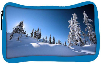 

Snoogg Eco Friendly Canvas Snow On Trees Designer Student Pen Pencil Case Coin Purse Pouch Cosmetic Makeup Bag (BLUE) Pouch(Multicolor)