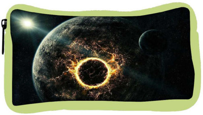 

Snoogg Eco Friendly Canvas Black R Designer Student Pen Pencil Case Coin Purse Pouch Cosmetic Makeup Bag (GREEN) Pouch(Multicolor)