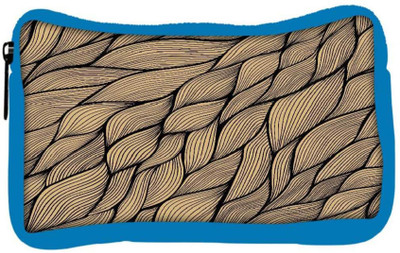 

Snoogg Eco Friendly Canvas Cream Leaves Pattern Designer Student Pen Pencil Case Coin Purse Pouch Cosmetic Makeup Bag (BLUE) Pouch(Multicolor)
