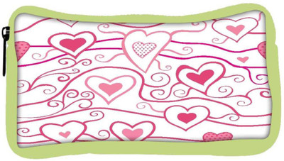 

Snoogg Eco Friendly Canvas Abstract Pink Heart White Pattern Designer Student Pen Pencil Case Coin Purse Pouch Cosmetic Makeup Bag (GREEN) Pouch(Multicolor)