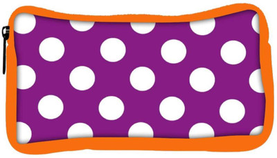 

Snoogg Eco Friendly Canvas Purple Polka Dot Student Pen Pencil Case Coin Purse Pouch Cosmetic Makeup Bag (ORANGE) Pouch(Multicolor)