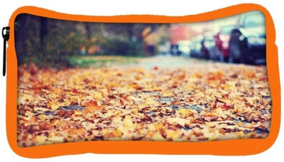 

Snoogg Eco Friendly Canvas Roadside Leaves Designer Student Pen Pencil Case Coin Purse Pouch Cosmetic Makeup Bag (ORANGE) Pouch(Multicolor)