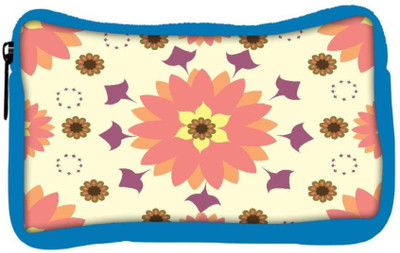 

Snoogg Eco Friendly Canvas Cream Floral Designer Student Pen Pencil Case Coin Purse Pouch Cosmetic Makeup Bag (BLUE) Pouch(Multicolor)