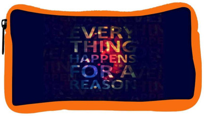 

Snoogg Eco Friendly Canvas Everything Happens For A Reason Student Pen Pencil Case Coin Purse Pouch Cosmetic Makeup Bag (ORANGE) Pouch(Multicolor)