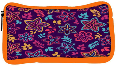 

Snoogg Eco Friendly Canvas Neon Flowers Purple Pattern Designer Student Pen Pencil Case Coin Purse Pouch Cosmetic Makeup Bag (ORANGE) Pouch(Multicolor)