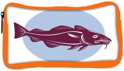 

Snoogg Eco Friendly Canvas Atlantic Codfish Retro Student Pen Pencil Case Coin Purse Pouch Cosmetic Makeup Bag (ORANGE) Pouch(Multicolor)