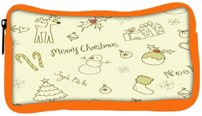 

Snoogg Eco Friendly Canvas Merry Christmas Green Pattern Designer Student Pen Pencil Case Coin Purse Pouch Cosmetic Makeup Bag (ORANGE) Pouch(Multicolor)