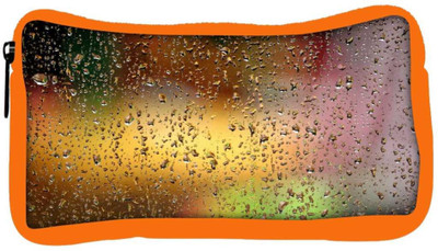 

Snoogg Eco Friendly Canvas Colorful Water Drops Designer Student Pen Pencil Case Coin Purse Pouch Cosmetic Makeup Bag (ORANGE) Pouch(Multicolor)