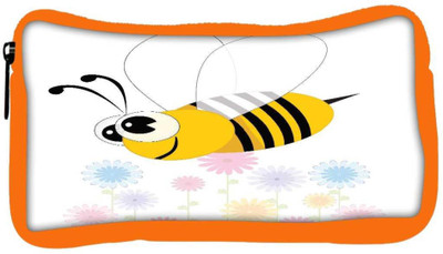 

Snoogg Eco Friendly Canvas Background With Floral Student Pen Pencil Case Coin Purse Pouch Cosmetic Makeup Bag (ORANGE) Pouch(Multicolor)