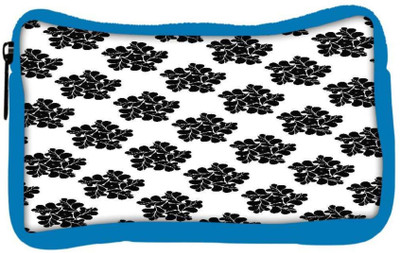 

Snoogg Eco Friendly Canvas Black Floral Pattern Designer Student Pen Pencil Case Coin Purse Pouch Cosmetic Makeup Bag (BLUE) Pouch(Multicolor)