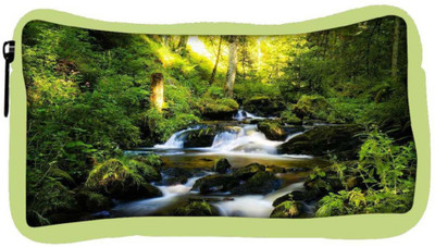 

Snoogg Eco Friendly Canvas Water Flowing Designer Student Pen Pencil Case Coin Purse Pouch Cosmetic Makeup Bag (GREEN) Pouch(Multicolor)