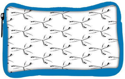 

Snoogg Eco Friendly Canvas Grey Feathers Designer Student Pen Pencil Case Coin Purse Pouch Cosmetic Makeup Bag (BLUE) Pouch(Multicolor)