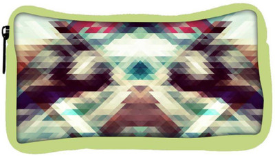 

Snoogg Eco Friendly Canvas Triangle Mosaic Abstract Designer Student Pen Pencil Case Coin Purse Pouch Cosmetic Makeup Bag (GREEN) Pouch(Multicolor)