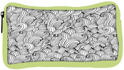 

Snoogg Eco Friendly Canvas White Abstarct Pattern Designer Student Pen Pencil Case Coin Purse Pouch Cosmetic Makeup Bag (GREEN) Pouch(Multicolor)