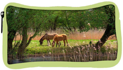 

Snoogg Eco Friendly Canvas Small Horses Designer Student Pen Pencil Case Coin Purse Pouch Cosmetic Makeup Bag (GREEN) Pouch(Multicolor)