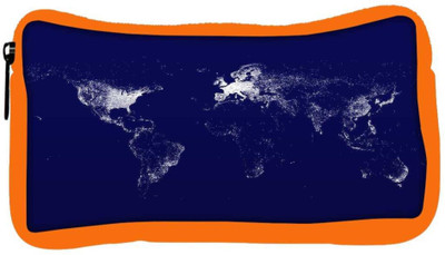 

Snoogg Eco Friendly Canvas Grey Light Map Designer Student Pen Pencil Case Coin Purse Pouch Cosmetic Makeup Bag (ORANGE) Pouch(Multicolor)