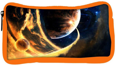 

Snoogg Eco Friendly Canvas Cool Earth Designer Student Pen Pencil Case Coin Purse Pouch Cosmetic Makeup Bag (ORANGE) Pouch(Multicolor)
