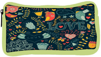 

Snoogg Eco Friendly Canvas Love Green Pattern Designer Student Pen Pencil Case Coin Purse Pouch Cosmetic Makeup Bag (GREEN) Pouch(Multicolor)